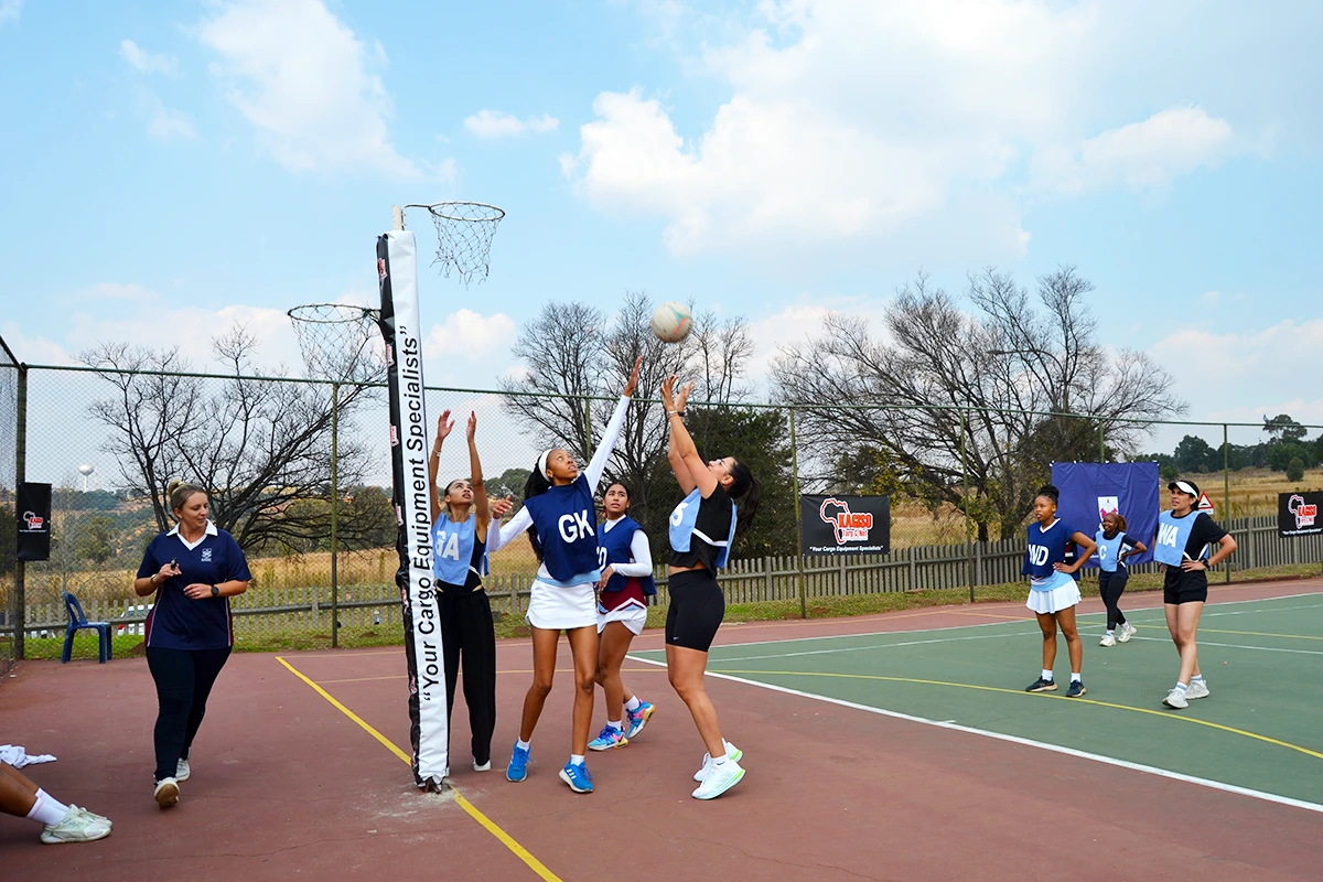 Friendly netball game at the St Martin's Alumni Sports Day