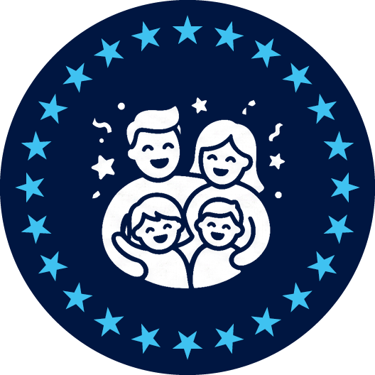 Vibrant family-friendly atmosphere