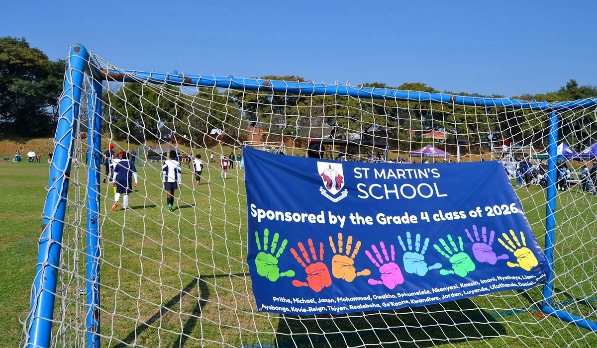 Soccer matches during the Winter Sports Day at St Martin's School