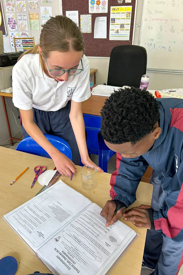students doing a class activity